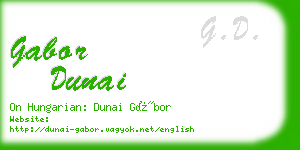 gabor dunai business card